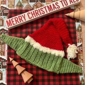 Crochet Baby Yoda inspired Santa hat